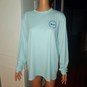 Country Club Prep Sky Blue long sleeved shirt Mens L Large